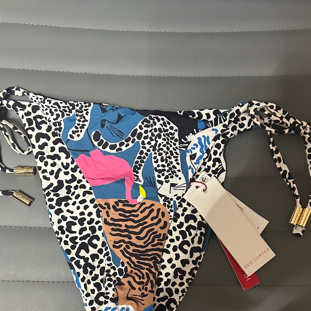 Red Carter Gold and White Bikini Bottom - Picture 5 of 8